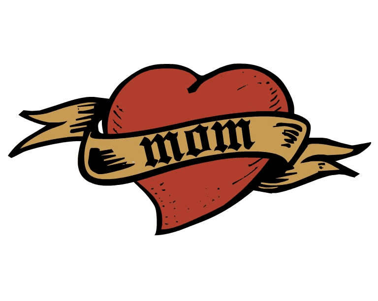 Heart Mom Tattoo Clipart