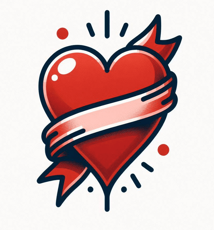 Red Heart Tattoo Clipart