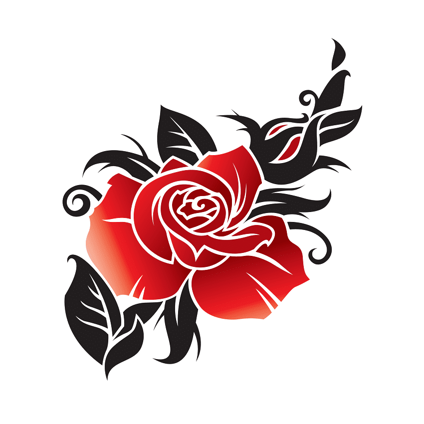 Rose Tattoo Clipart Png