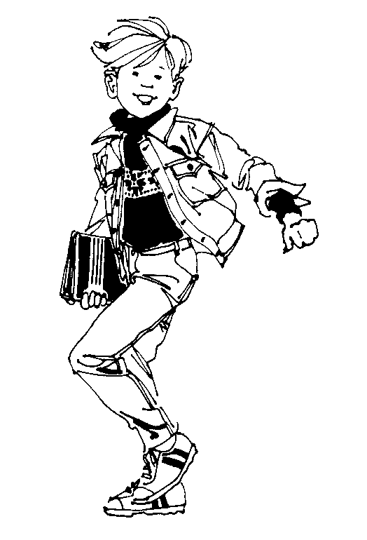 Teenager Clipart Black and White