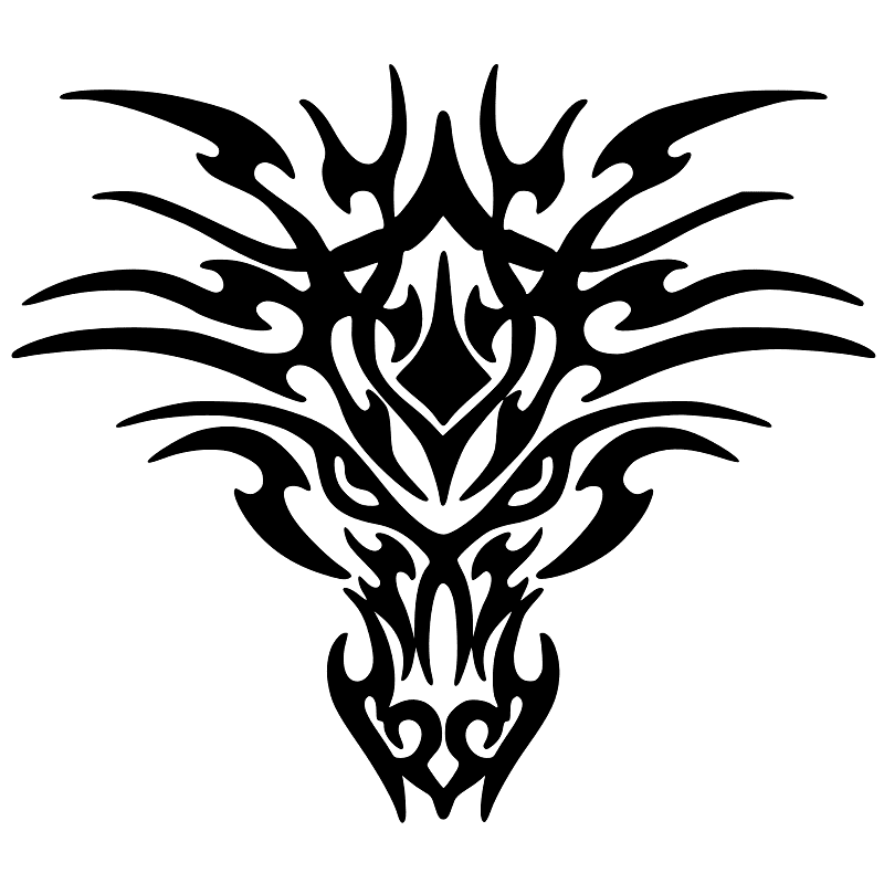 Tribal Dragon Tattoo Clipart