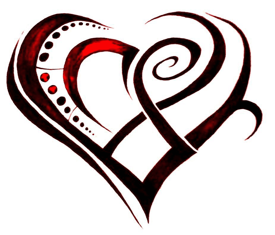 Tribal Heart Tattoo Clipart