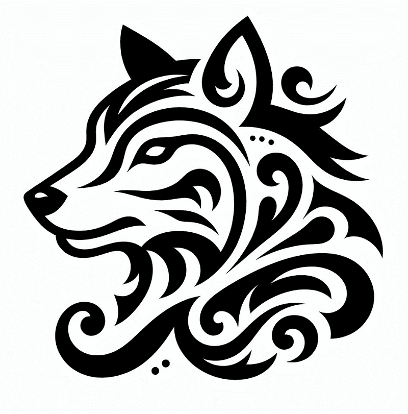 Wolf Tattoo Clipart