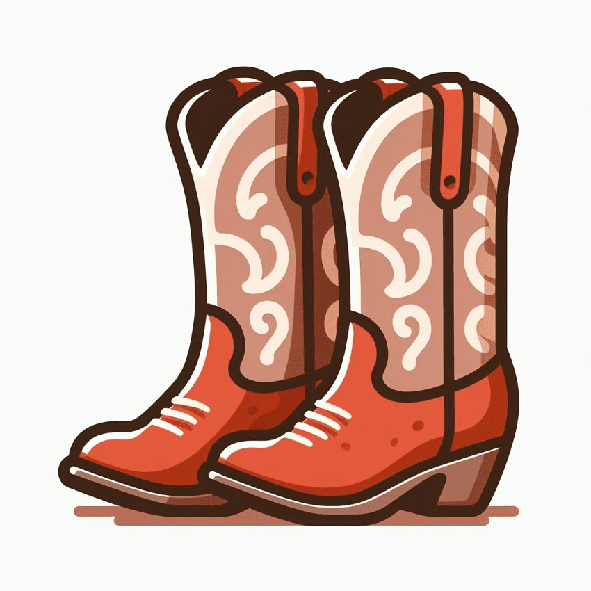 Beautiful Cowboy Boots Clipart