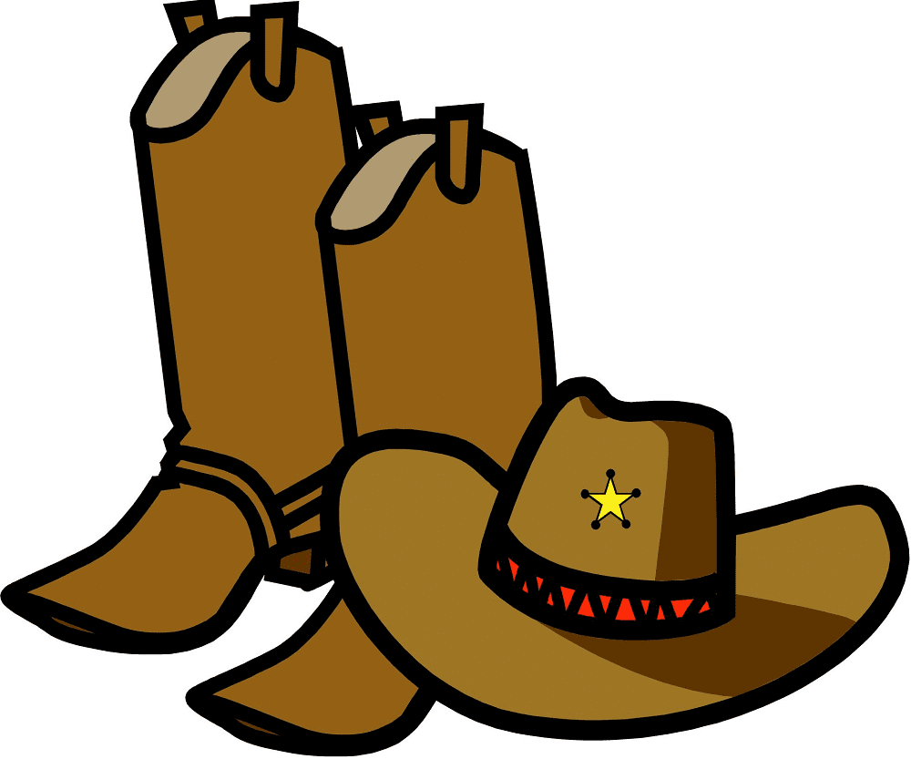 Cowboy Hat and Boots Clipart