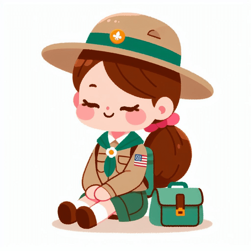Cute Girl Scout Clipart