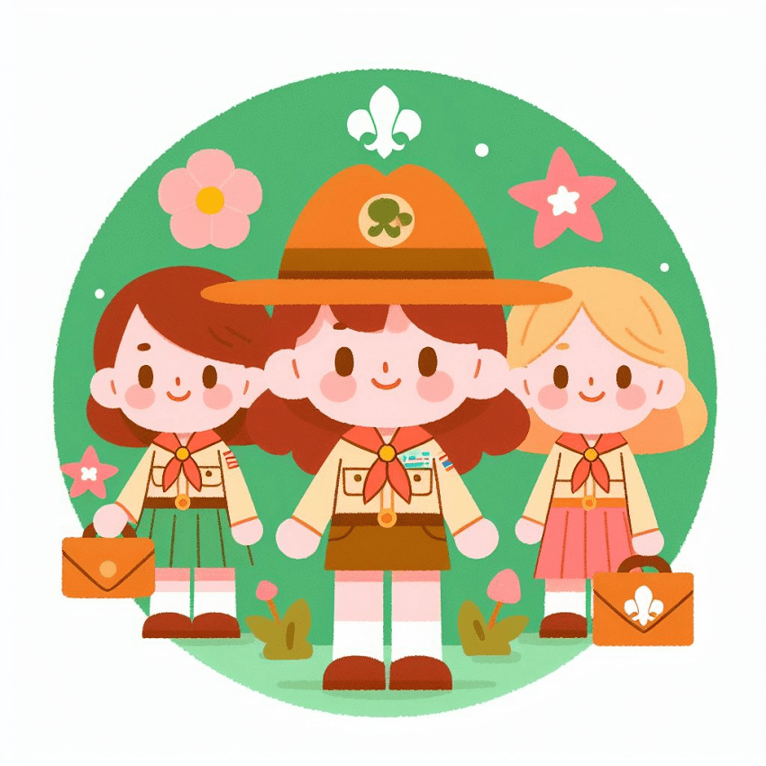 Cute Girls Scout Clipart