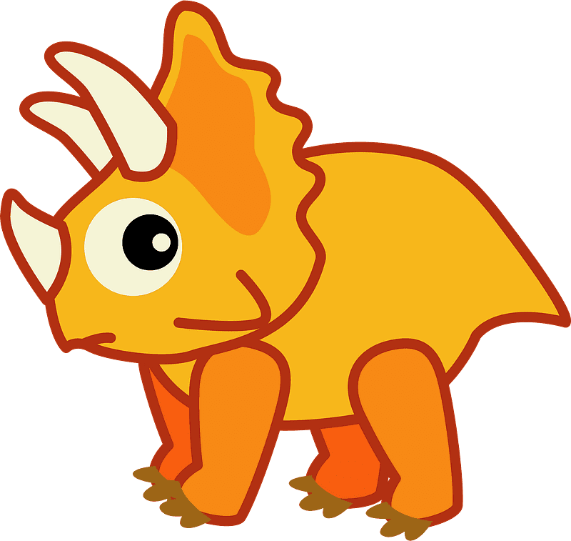 Cute Triceratops Clipart Transparent