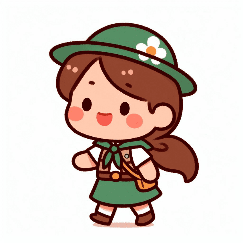Little Girl Scout Clipart