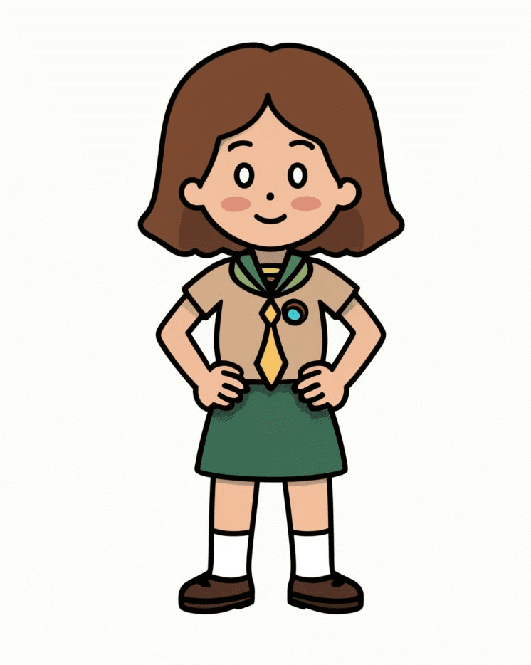 Lovely Girl Scout Clipart