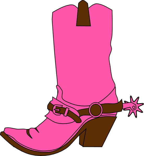 Pink Cowboy Boot Clipart