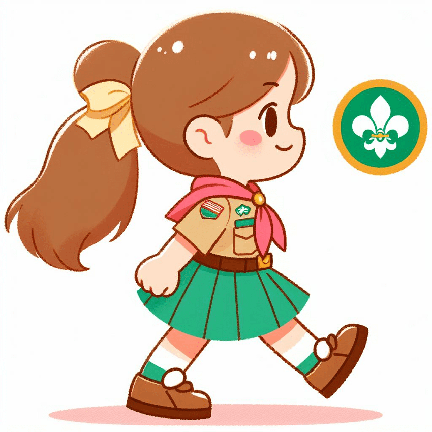 Pretty Girl Scout Clipart