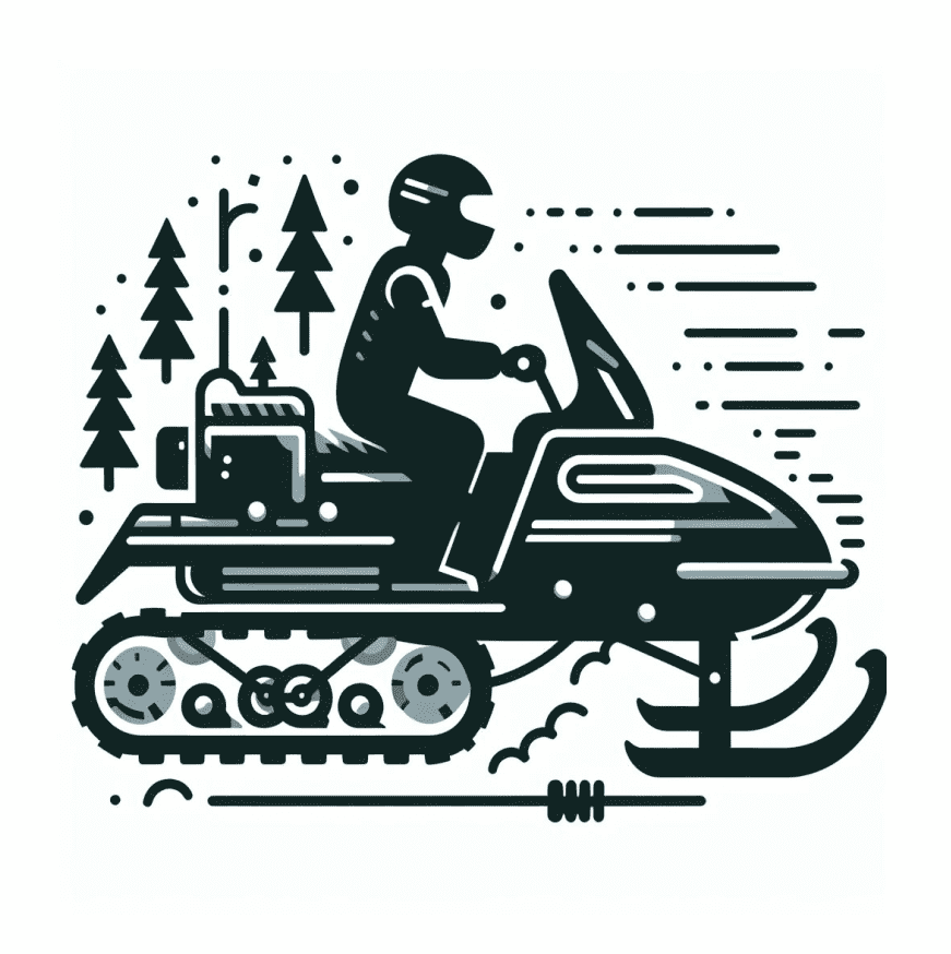 Clipart of Snowmobile
