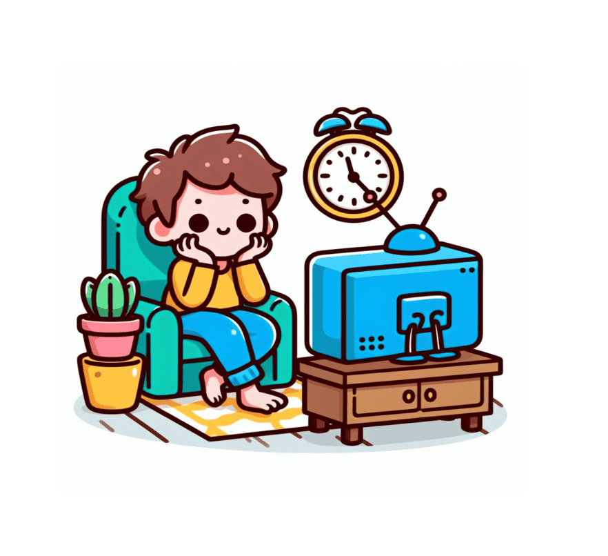 Clipart of Watching TV