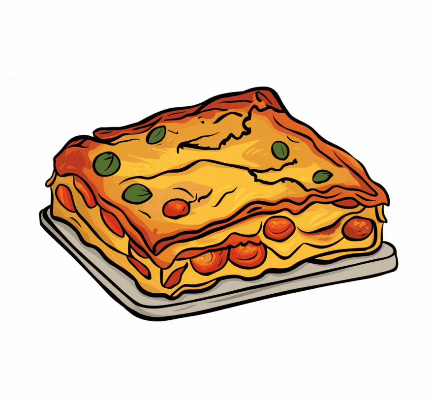 Lasagna Clip Art Image