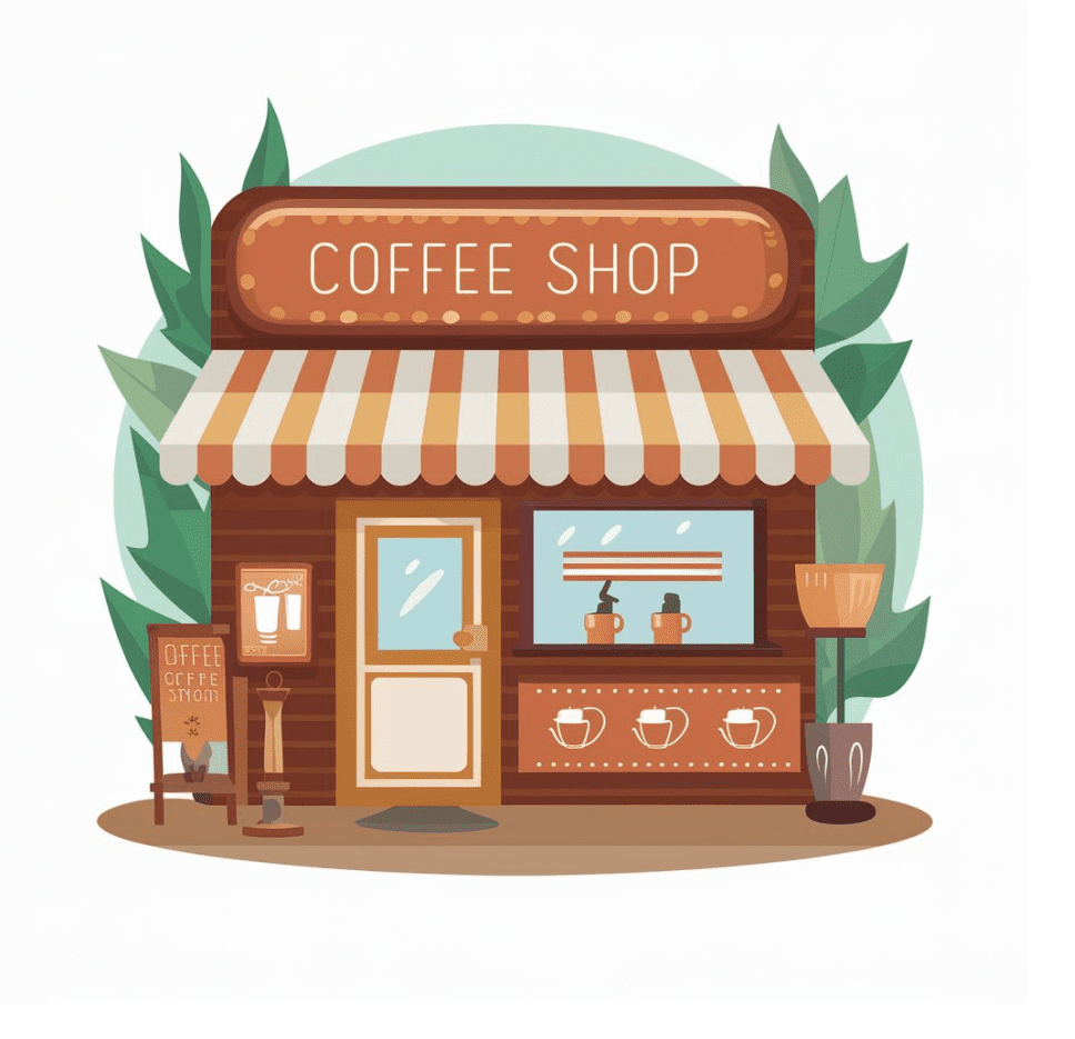 Orange Coffee Shop Clipart Png
