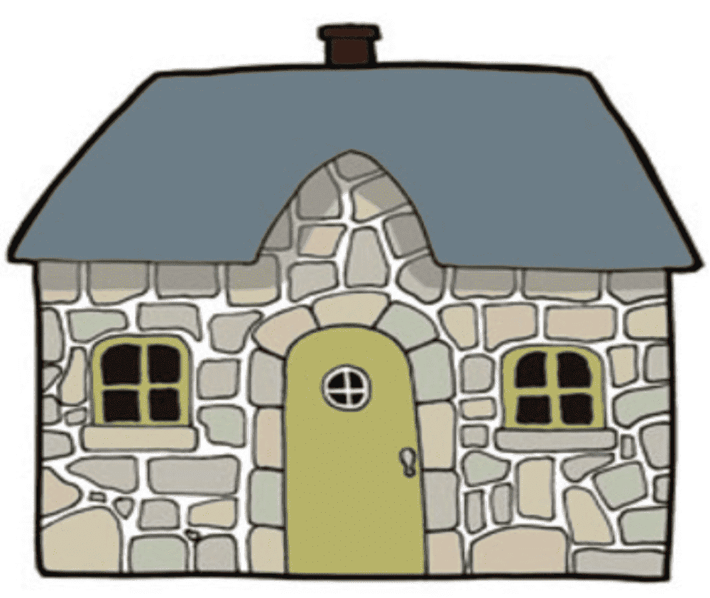 Stone Cottage Clipart