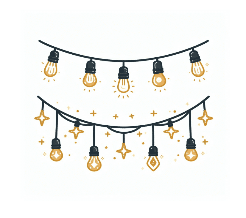 String Lights Clipart Free Png