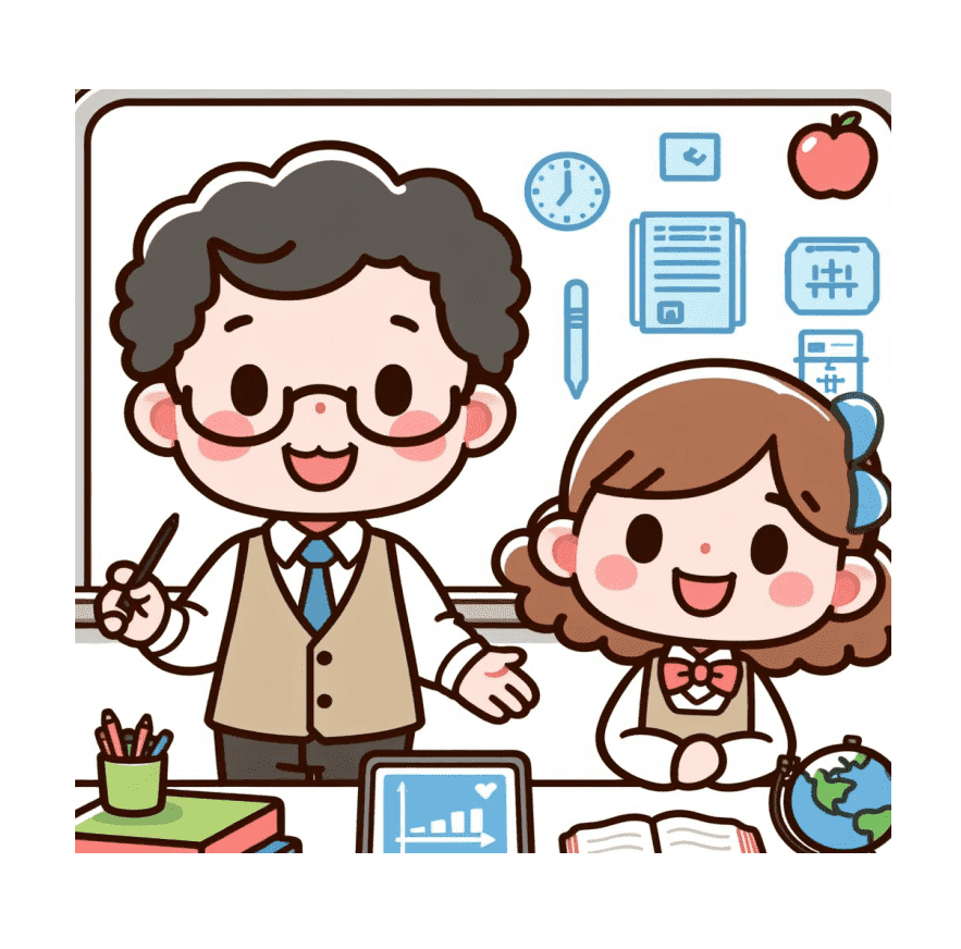 Teacher and Student Clip Art Picture