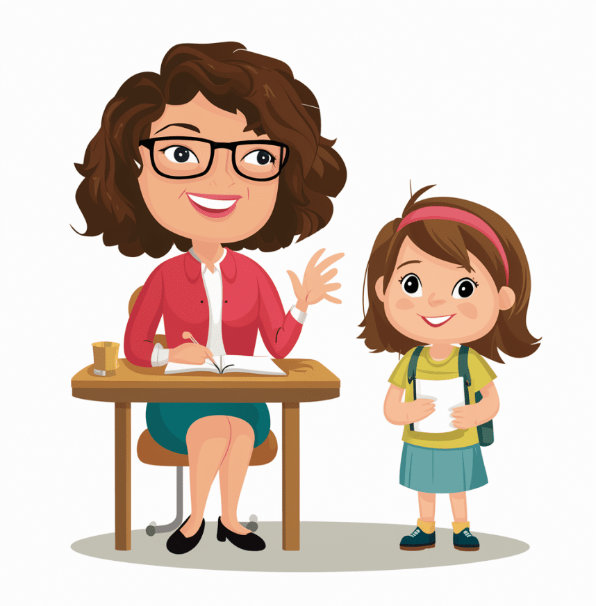 Teacher and Student Clipart Free Image