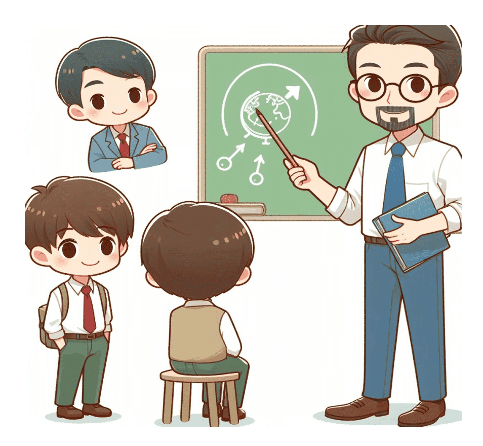 Teacher and Student Clipart Photo