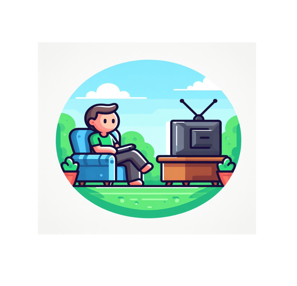 Watching TV Clipart Free Image