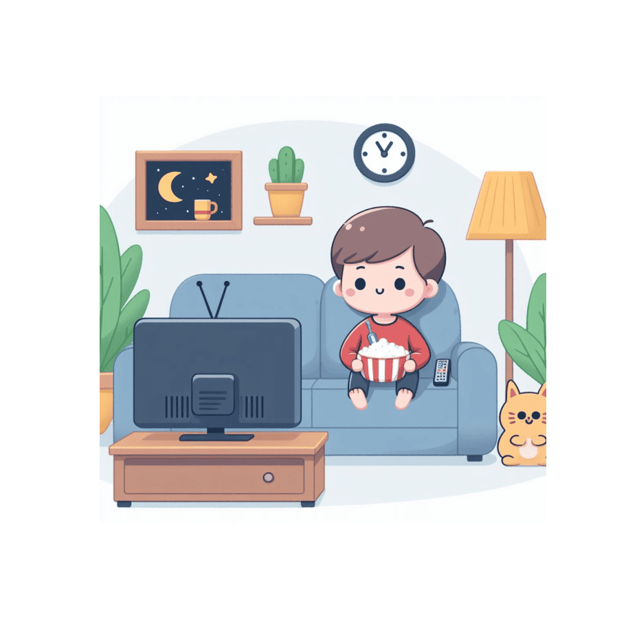 Watching TV Clipart Free Png