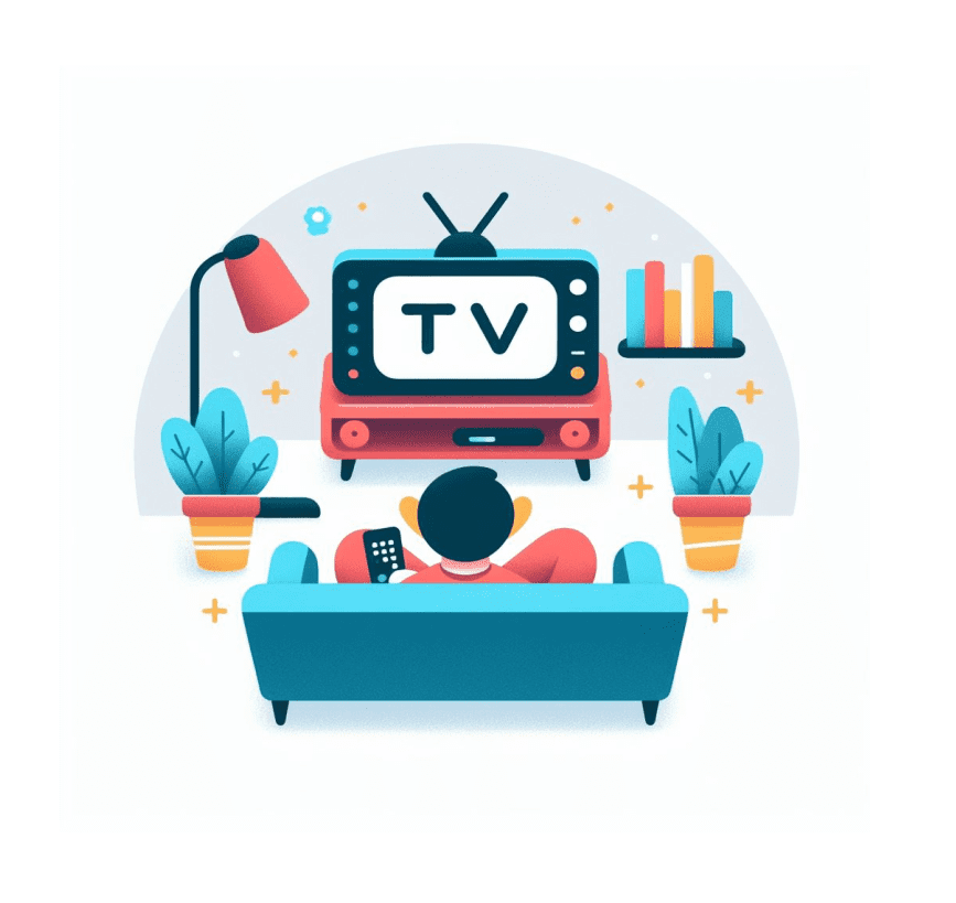 Watching TV Clipart Png