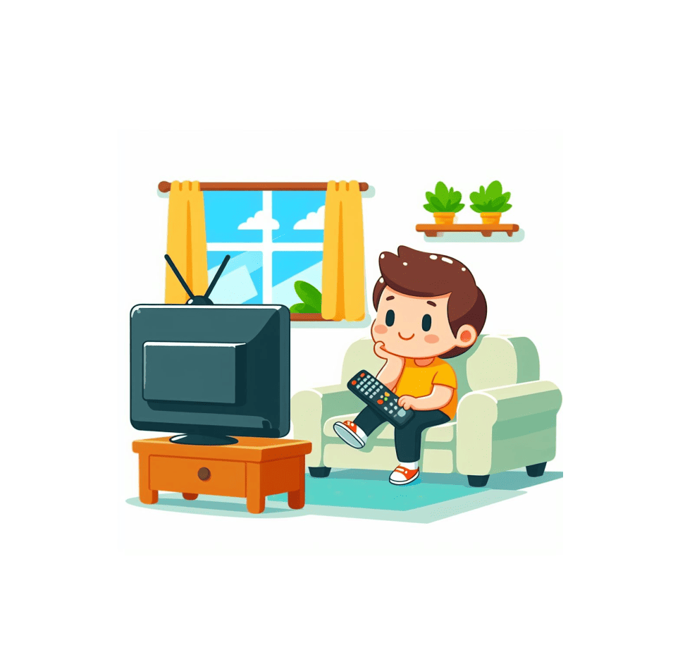 Watching TV Png Clipart