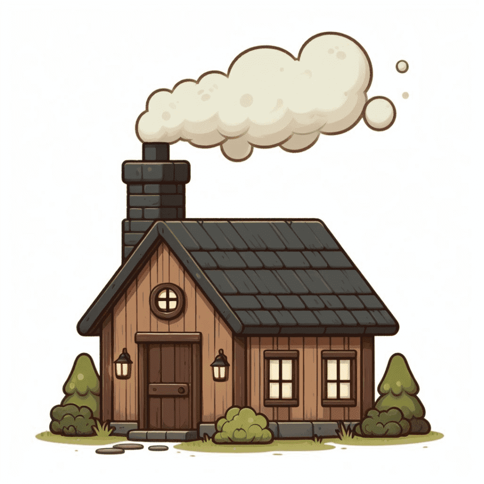 Wood Cottage Clipart Png