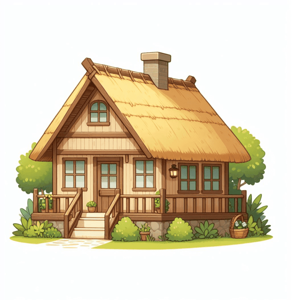 Wood Cottage Clipart