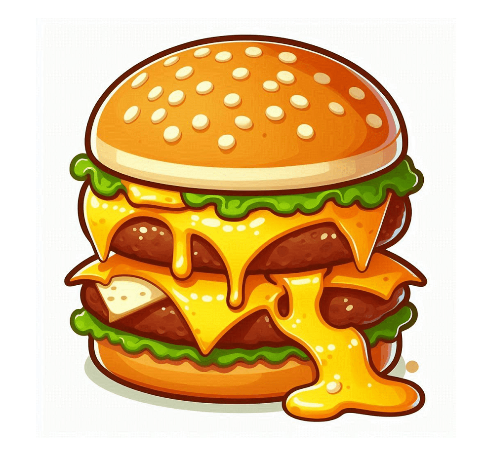 Amazing Cheeseburger Clipart