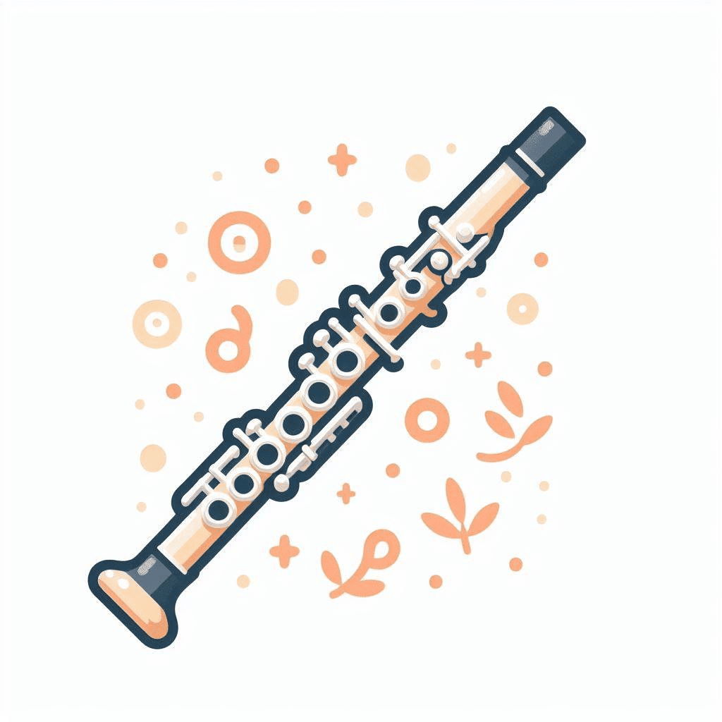 Beautiful Clarinet Clipart Image