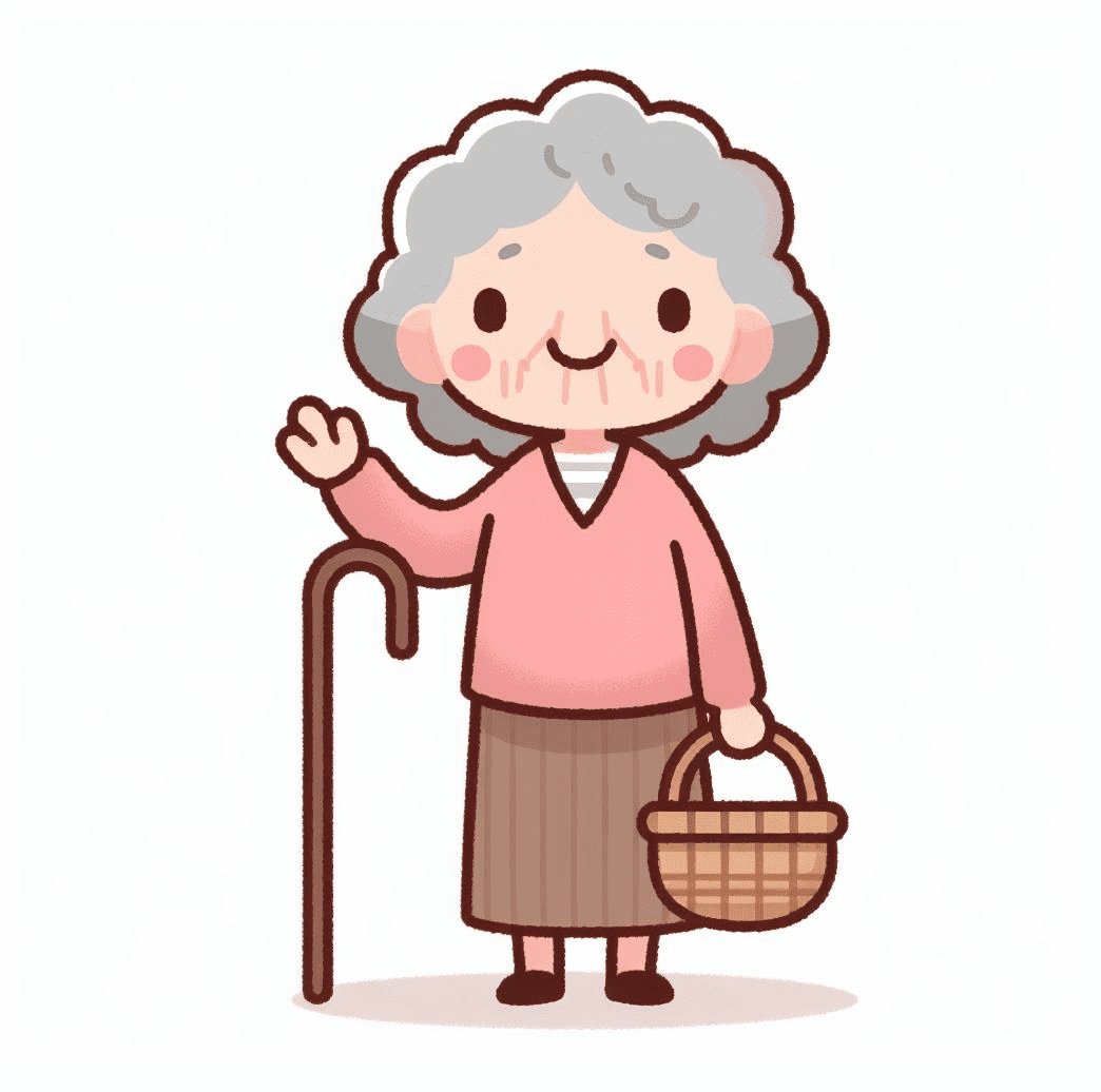 Beautiful Old Lady Clipart Image
