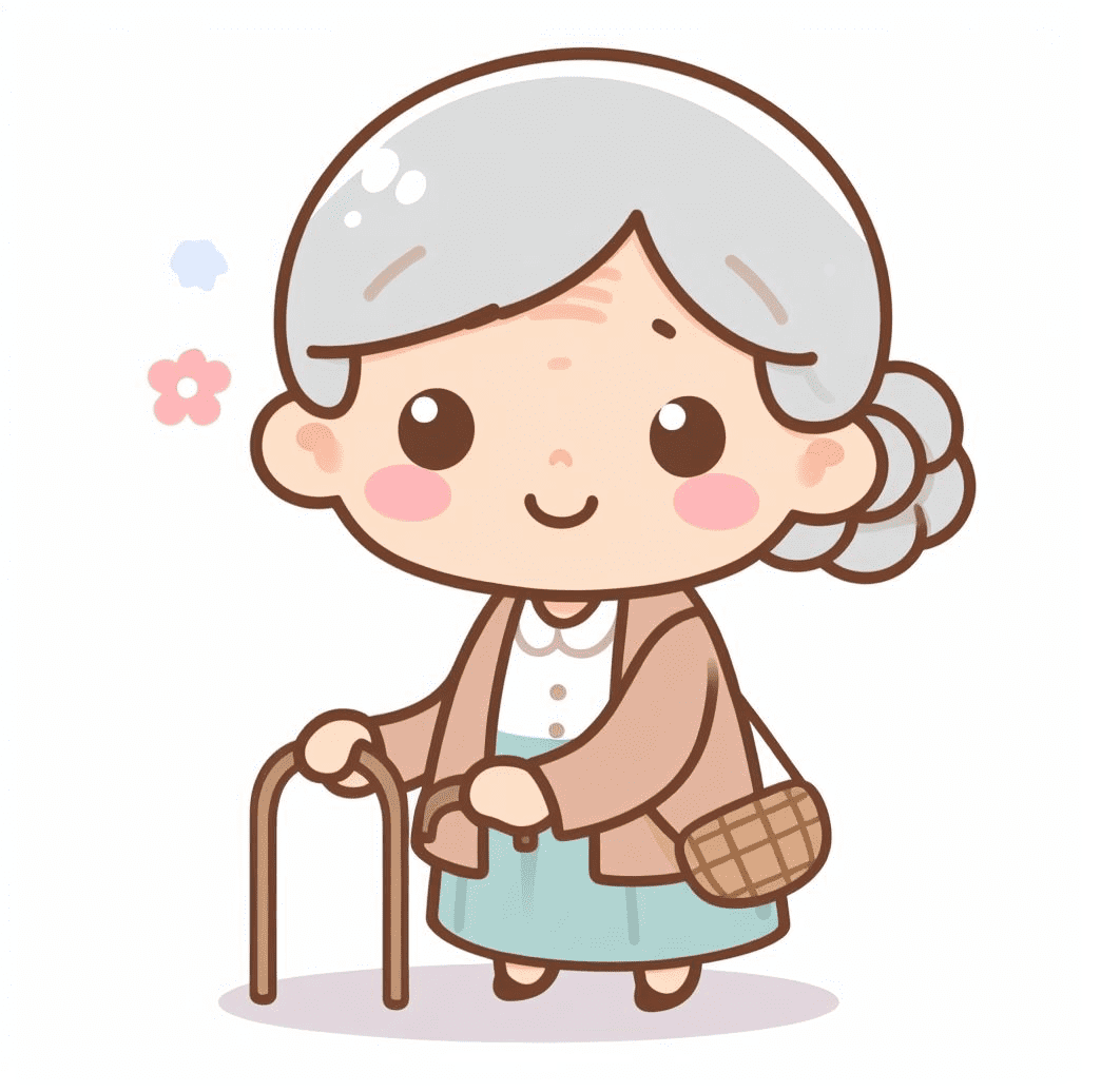 Beautiful Old Lady Clipart