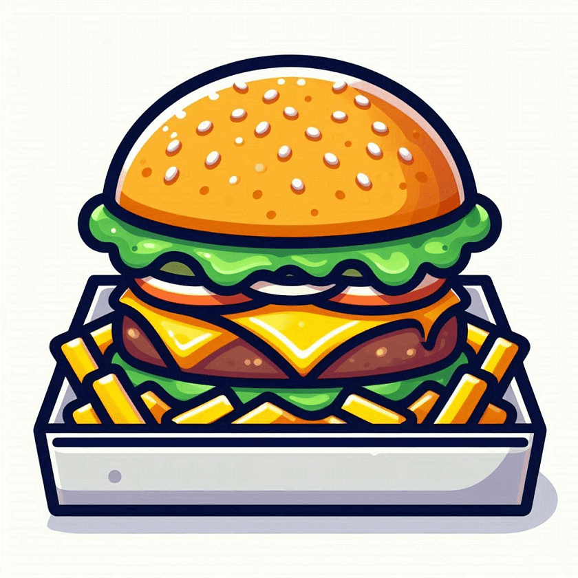 Cheeseburger Clipart Free For Adult
