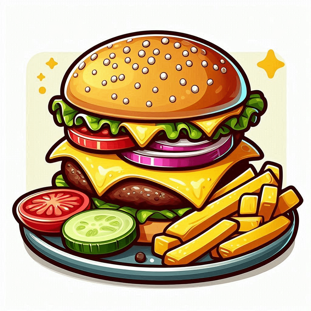 Cheeseburger Clipart Free For Kids