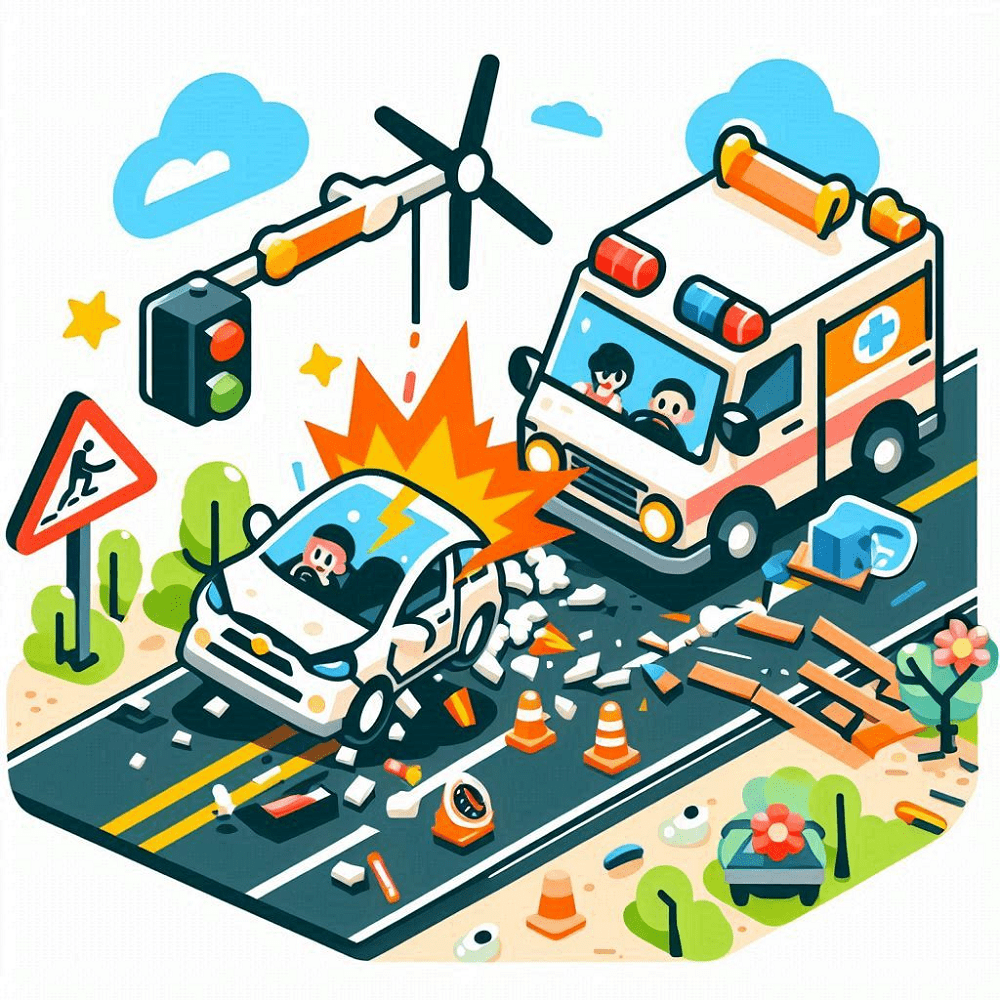 Clipart of Car Crash