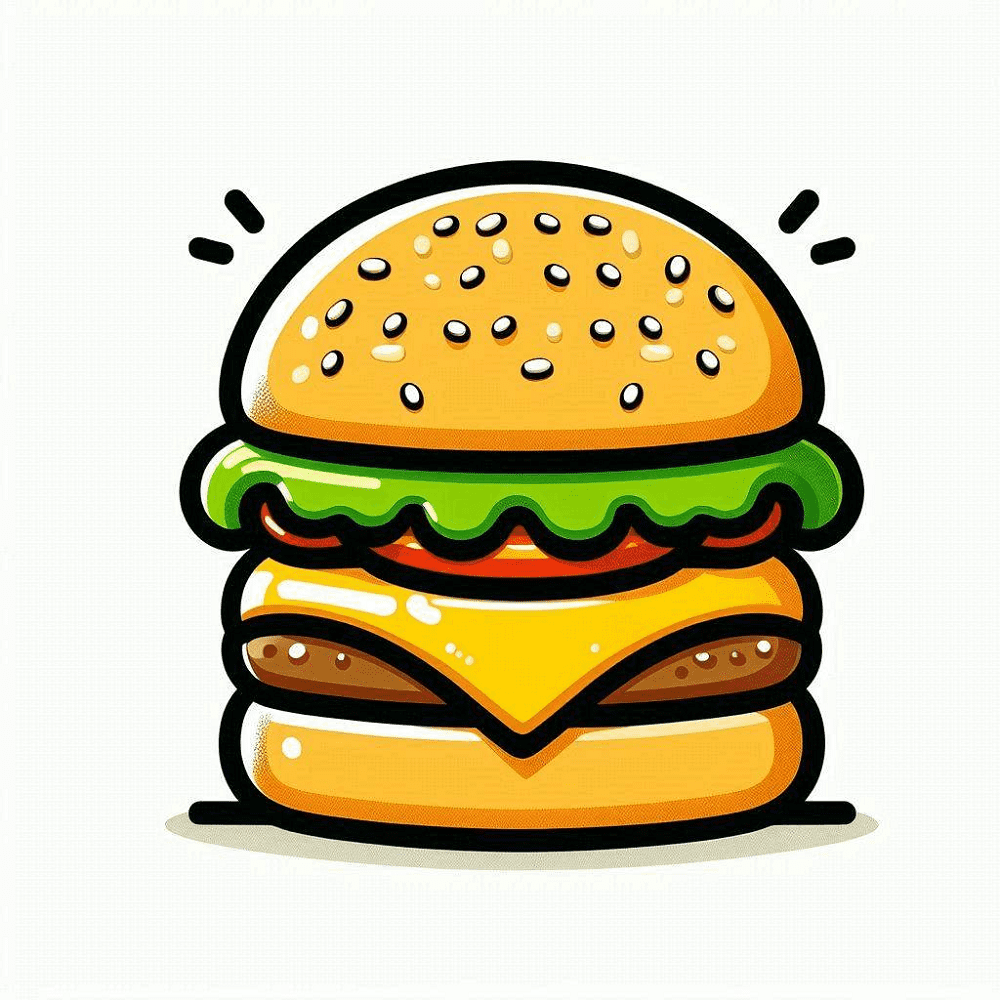Clipart of Cheeseburger Download Png