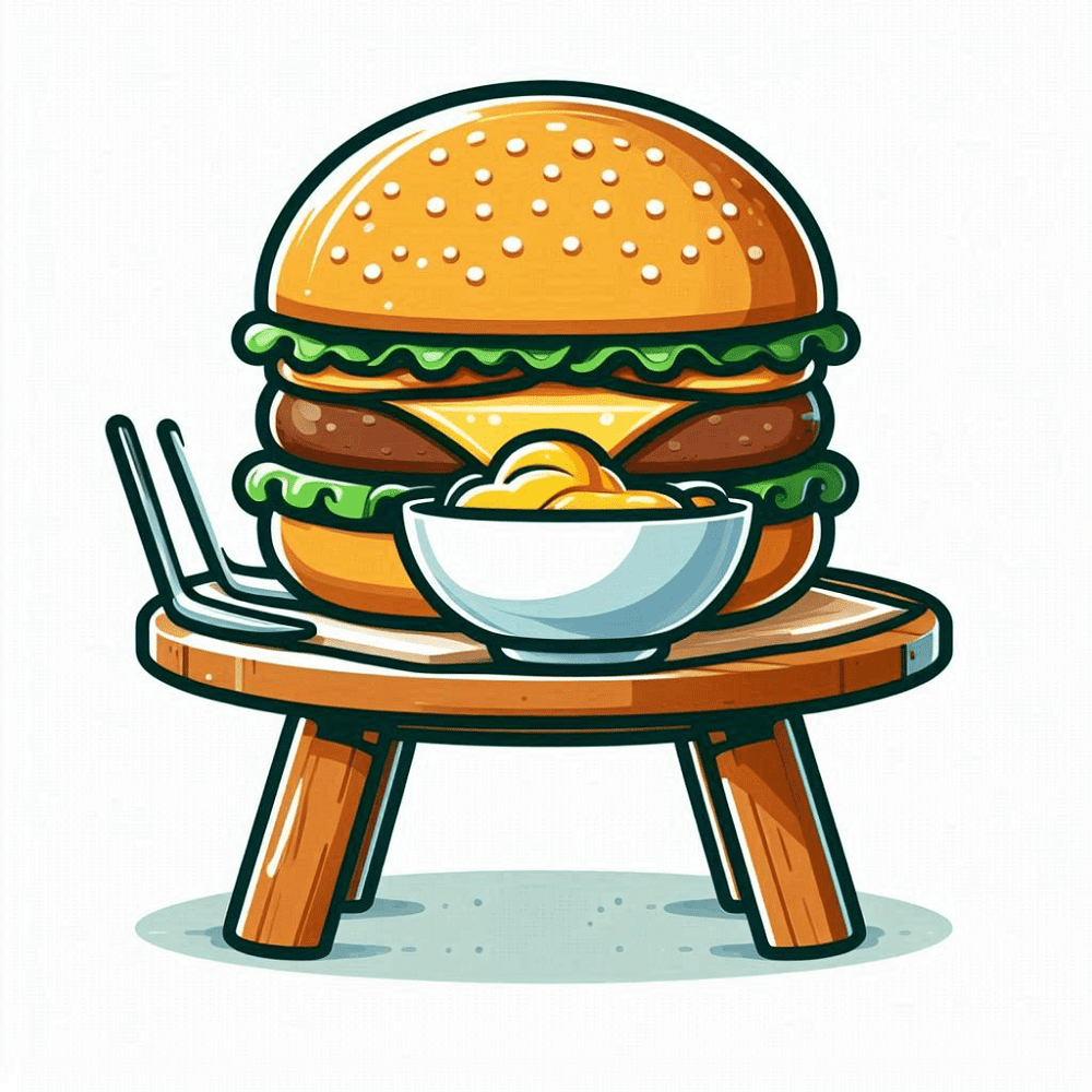 Clipart of Cheeseburger Free Photo