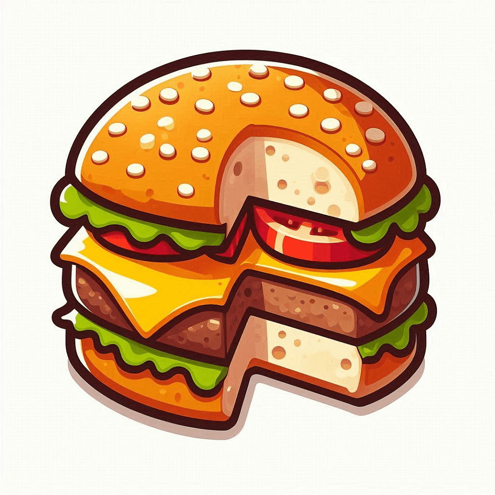 Clipart of Cheeseburger