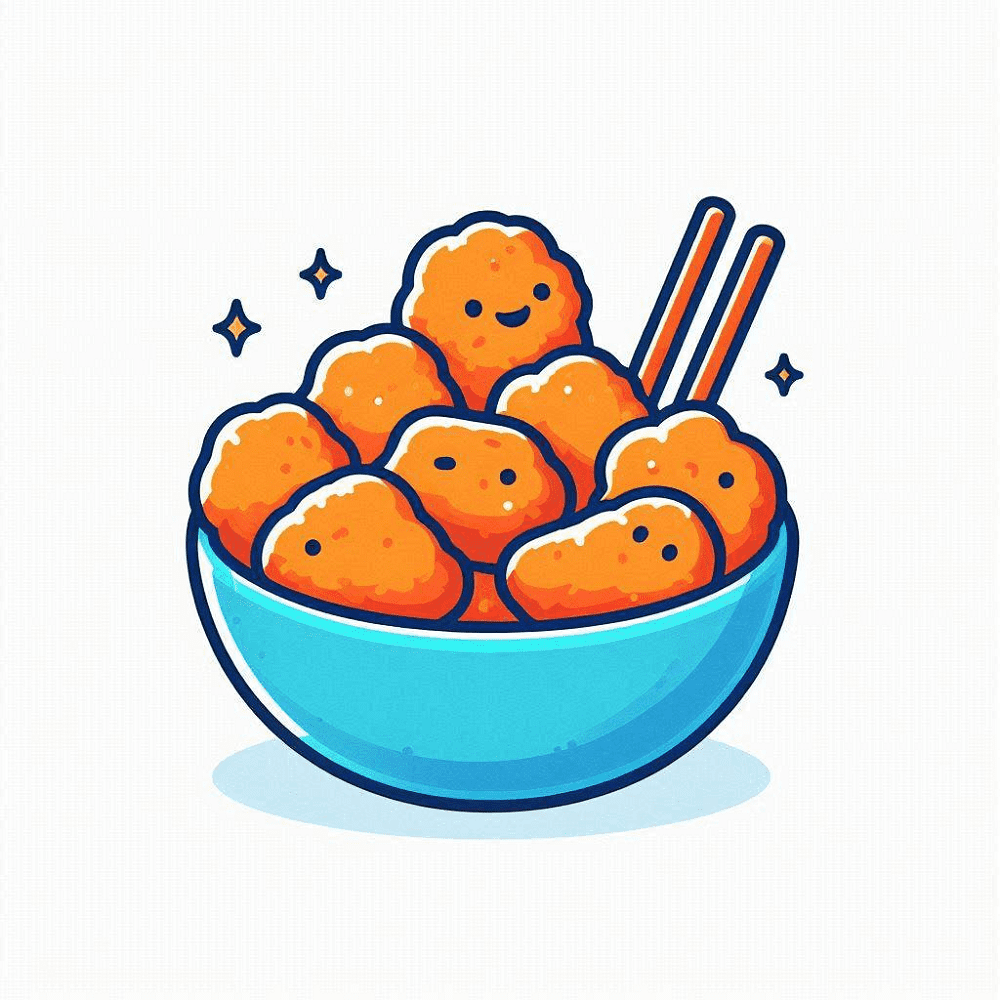 Clipart of Chicken Nuggets