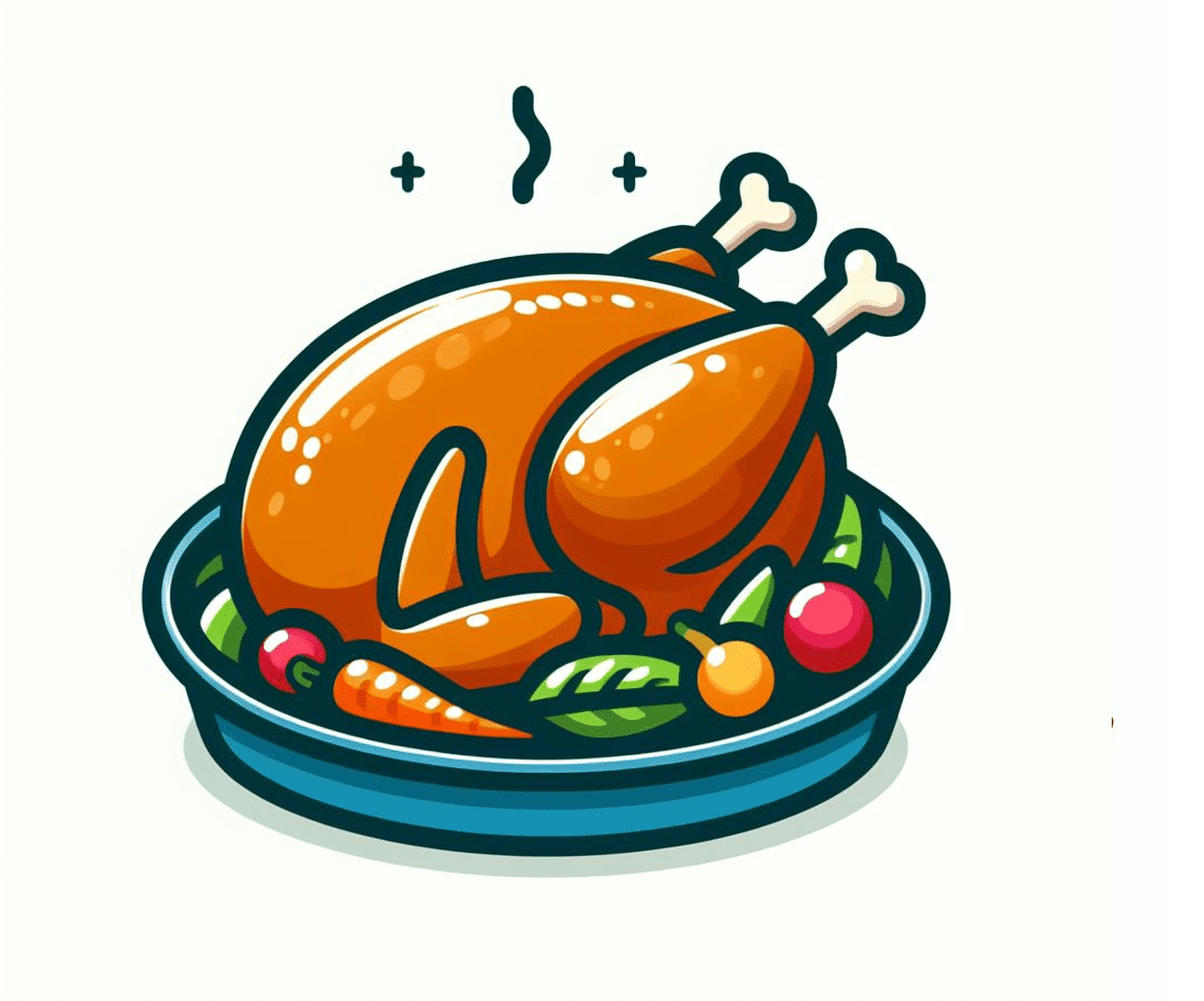 Clipart of Cooked Turkey Free