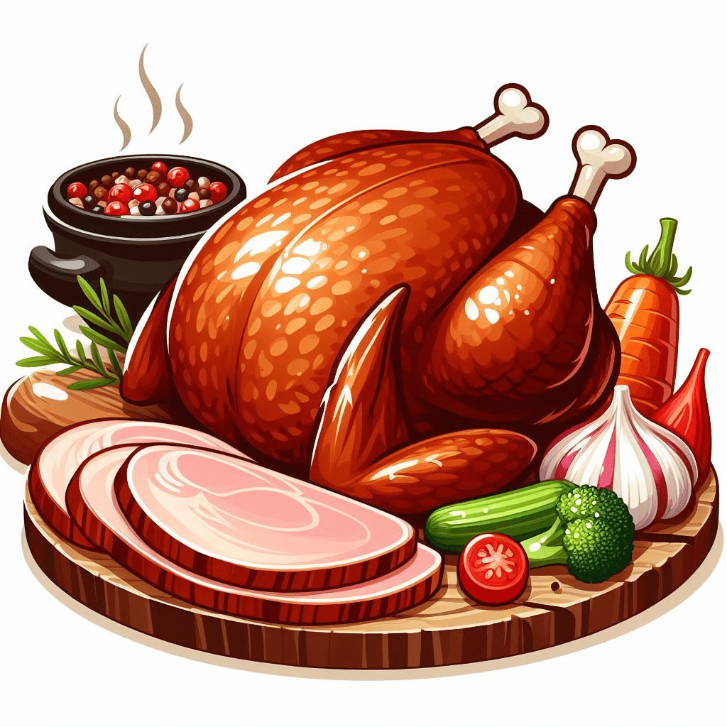 Clipart of Cooked Turkey Png