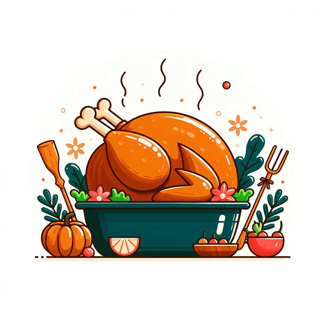 Clipart of Cooked Turkey