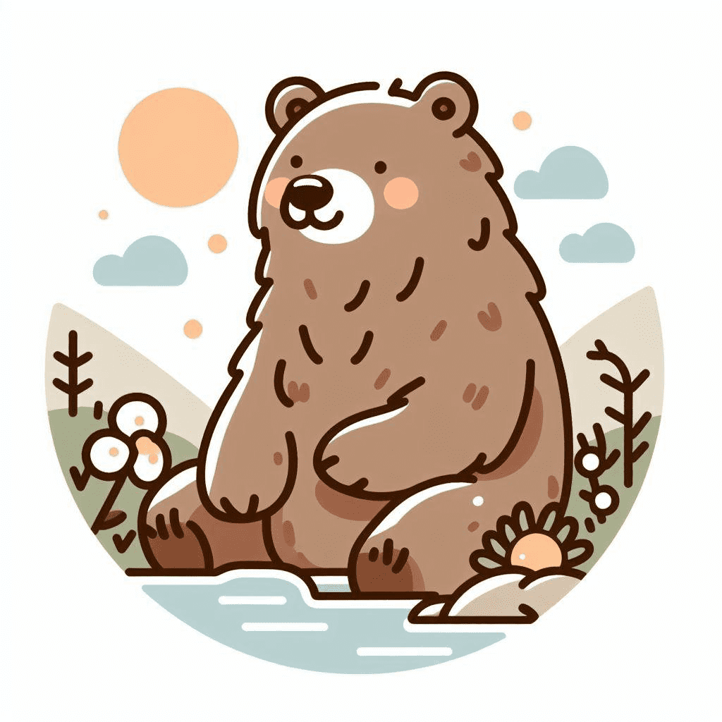 Clipart of Grizzly Bear Png