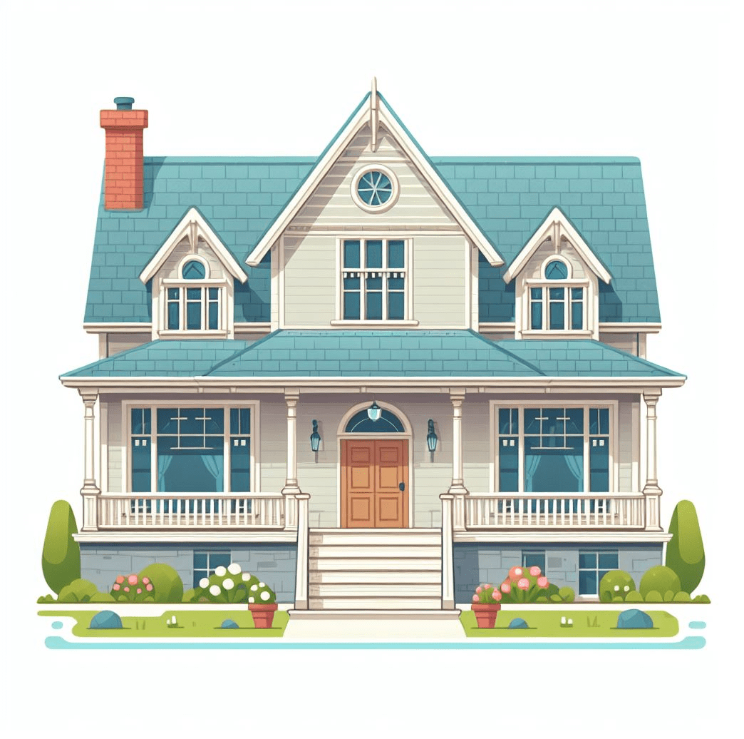 Clipart of Mansion Photo