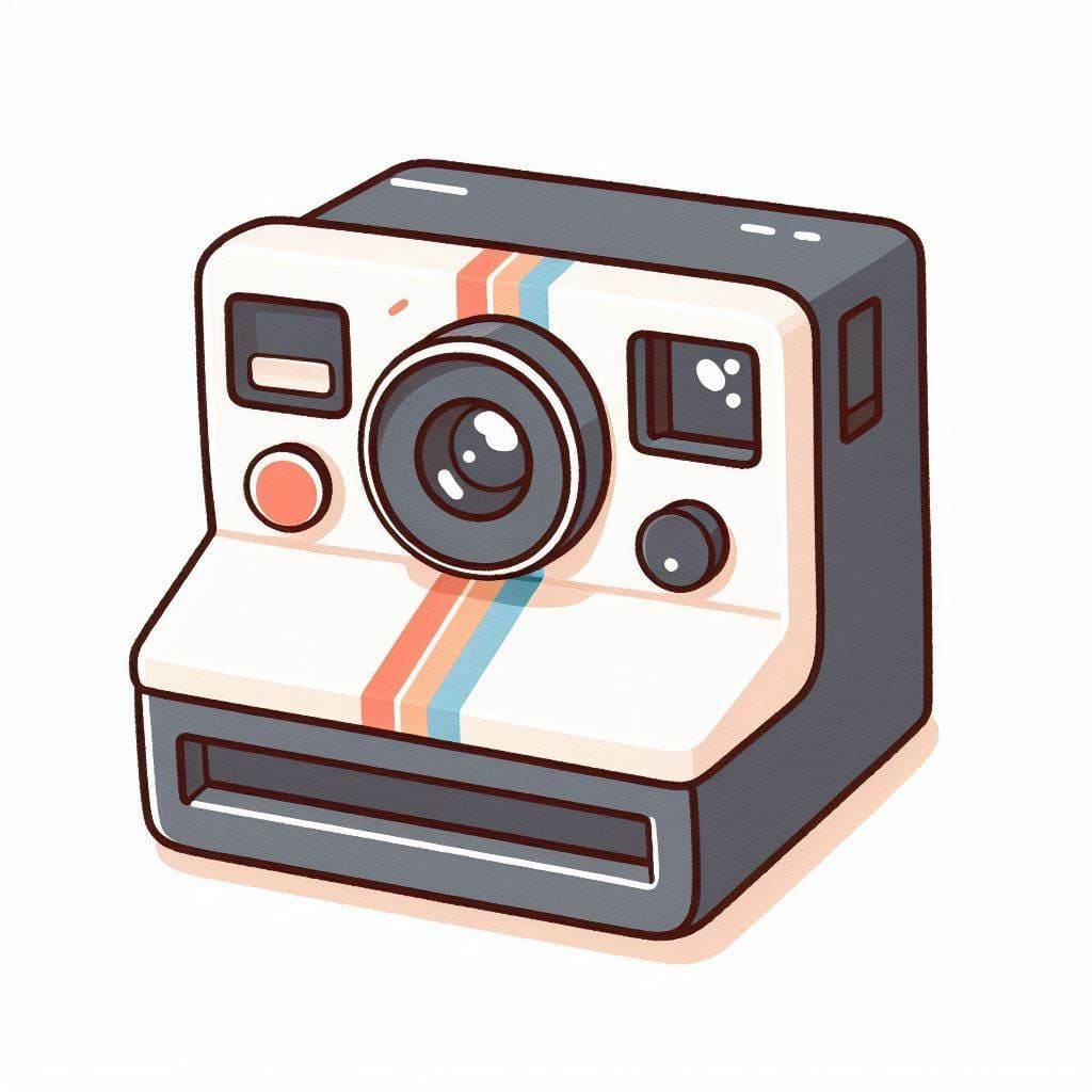 Clipart of Polaroid Camera Free