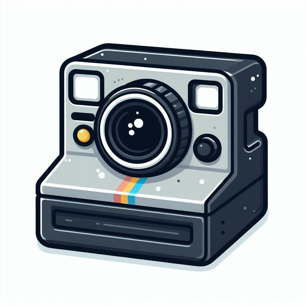 Clipart of Polaroid Camera Image