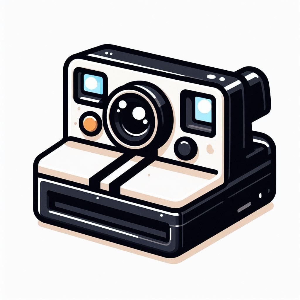 Clipart of Polaroid Camera Photo